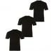 Мужская футболка с коротким рукавом Donnay Three Pack V Neck T Shirt Mens Black