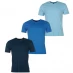 Мужская футболка с коротким рукавом Donnay Three Pack V Neck T Shirt Mens LtBlue/Blue/DkB