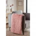 Homelife Fluffy Long Pile Throw with Sherpa Reverse Blush