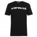 Мужская футболка с коротким рукавом Airwalk Logo Short Sleeve T Shirt Mens Black