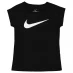 Детская футболка Nike Swoosh T Shirt Infant Girls Black