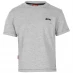 Детская футболка Slazenger Plain T Shirt Infant Boys Grey Marl