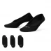 Nike 3 Pack Invisible Socks Ladies Black/White