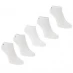 Женские носки Slazenger Trainer Socks 5 Pack Ladies White