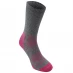 Женские носки Karrimor Merino Fibre Lightweight Walking Socks Ladies Grey/Fuchsia