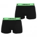 Мужские трусы Lonsdale 2 Pack Trunks Mens Black/Fl Green