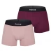 Мужские трусы Firetrap 2 Pack Boxer Shorts Burgundy / Pink