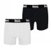 Детское нижнее белье Lonsdale 2 Pack Boxer Shorts Junior Boys White/Black