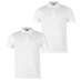 Мужская футболка поло Donnay Two Pack Polo Shirts Mens White