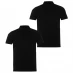 Мужская футболка поло Donnay Two Pack Polo Shirts Mens Black