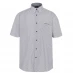 Мужская рубашка Pierre Cardin Cardin Short Sleeve Shirt Mens White/Blue Geo