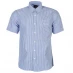 Мужская рубашка Pierre Cardin Cardin Short Sleeve Shirt Mens Blue/Wht Stripe