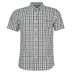 Мужская рубашка Pierre Cardin Cardin Short Sleeve Shirt Mens White/Blk Check