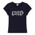 Мужская футболка с коротким рукавом Boss Logo T Shirt Blue 868