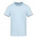 Мужская футболка с коротким рукавом Slazenger Tipped T Shirt Mens Pastel Blue