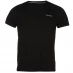 Мужская футболка с коротким рукавом Pierre Cardin Plain T Shirt Mens Black