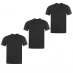 Мужская футболка с коротким рукавом Donnay 3 Pack T Shirts Mens Black