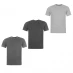 Мужская футболка с коротким рукавом Donnay 3 Pack T Shirts Mens GreyM/CharM/Blk