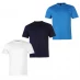 Мужская футболка с коротким рукавом Donnay 3 Pack T Shirts Mens White/Blue/Navy