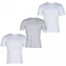 Мужская футболка с коротким рукавом Donnay 3 Pack T Shirts Mens White/GreyM/Wht