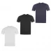 Мужская футболка с коротким рукавом Donnay 3 Pack T Shirts Mens White/Blck/Navy