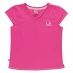Детская майка LA Gear V Neck T Shirt Junior Girls Dark Pink