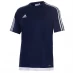 Мужская футболка с коротким рукавом adidas Classic 3 Stripe Sereno T Shirt Mens Navy/White