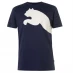Мужская футболка с коротким рукавом Puma Big Cat QT T Shirt Mens Navy/White