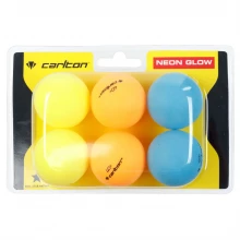 Carlton Neon Glow Table Tennis Balls 6 Pack