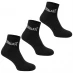 Женские носки Everlast Quarter Socks 3 Pack Childrens Black