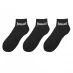 Женские носки Everlast Quarter Sock 3 Pack Ladies Black