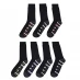 Kangol Formal Socks 7 Pack Grey Stri Sole