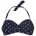 Лиф от купальника Full Circle Halter Neck Bikini Top Ladies Navy Spots