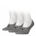 Puma 3 Pack Footie Socks Mens Grey Melange
