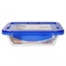 Pyrex Dish with Clip Lid Clear/Blue Lid