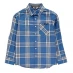 Детская рубашка Lee Cooper Long Sleeve Checked Shirt Junior Boys Blue/White/Navy