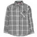 Детская рубашка Lee Cooper Long Sleeve Checked Shirt Junior Boys Grey/Blk/White