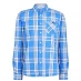 Мужская рубашка Lee Cooper Long Sleeve Check Shirt Mens Blue/White/Navy
