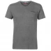 Мужская футболка с коротким рукавом Pierre Cardin V Neck T Shirt Mens Charcoal Marl