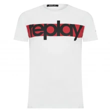 Мужская футболка с коротким рукавом Replay Block Logo T-shirt