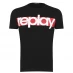 Мужская футболка с коротким рукавом Replay Block Logo T-shirt Black 098