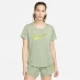 Чоловіча куртка Nike One Dri-FIT Swoosh Women's Short-Sleeved Top Oil Green