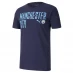 Мужская футболка с коротким рукавом Puma Manchester City FC Word T Shirt Mens Peacoat/Blue