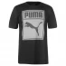 Мужская футболка с коротким рукавом Puma Box QT T Shirt Mens Black/Grey