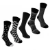 Farah 5 Pack Cotton Socks Mens Black/Charcoal