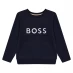 Мужской свитер Boss Boss Logo Crew Sweater Junior Boys Navy 849