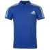 Мужская футболка поло adidas Mens Cotton 3-Stripes Polo Shirt Wonder Blue