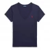 Жіноча футболка Polo Ralph Lauren Cotton Short Sleeve V Neck T Shirt Cruise Navy