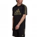 Детская футболка adidas Sereno Logo T Shirt Black/Khaki