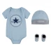 Converse Hat Bodysuit and Bootie 3 Piece Set Babies Pacific Blue